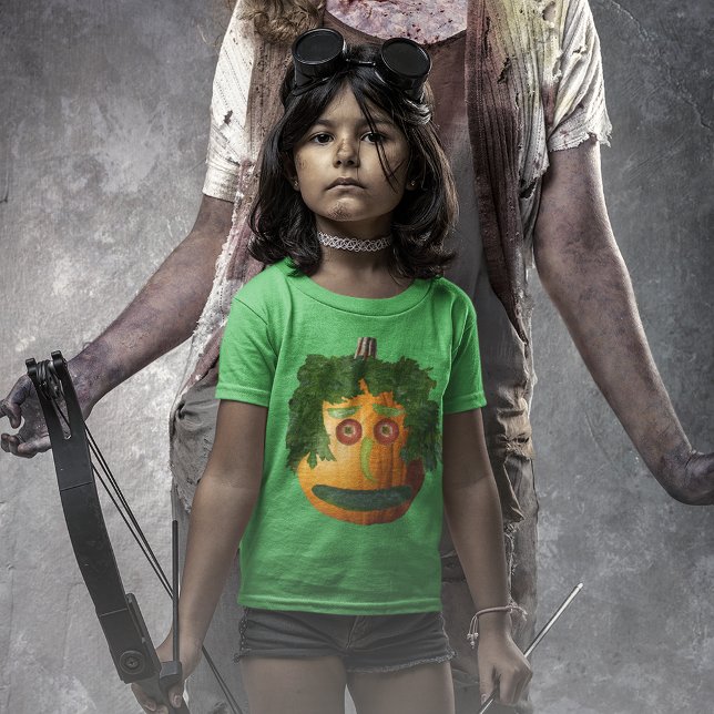 Halloween Food Pumpkin Ansikte Kids T Shirt (Halloween Food Pumpkin Face Kids T-Shirt)