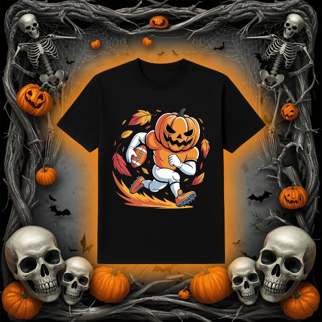 Halloween Football Pumpkin | Kör tillbaka T Shirt (Skapare uppladdad)
