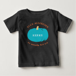 Halloween för allergi för krickapumpapersonlig t shirt