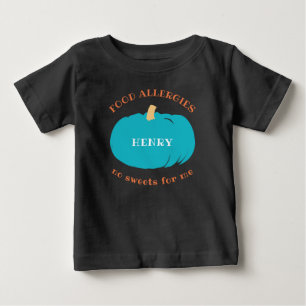 Halloween för allergi för krickapumpapersonlig t shirt
