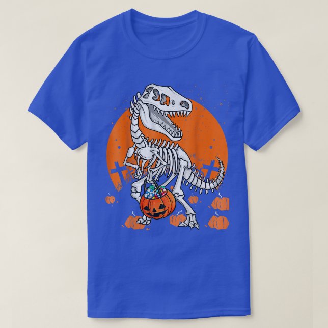 Halloween for Boys Manar Dinosaur T re Skeleton Pu T Shirt (Design framsida)