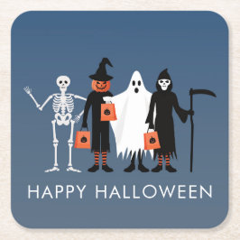 Halloween för bus eller godis-aktiviteter underlägg papper kvadrat