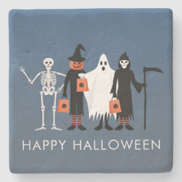 Halloween för bus eller godis stenunderlägg