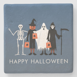 Halloween för bus eller godis stenunderlägg