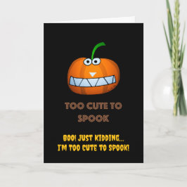 Halloween för cute till Spook Funny Pumpkin Kort