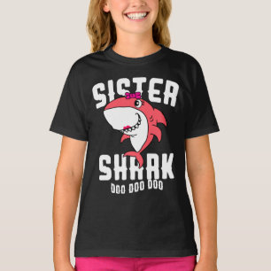 Halloween för födelsedag för systerhajflickor j t shirt