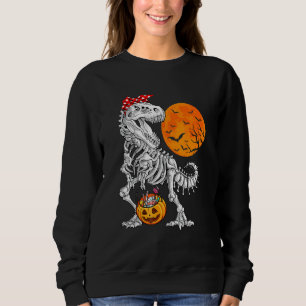 Halloween for Girl Kids Dinosaur Skeleton T Rex Sc Shirt