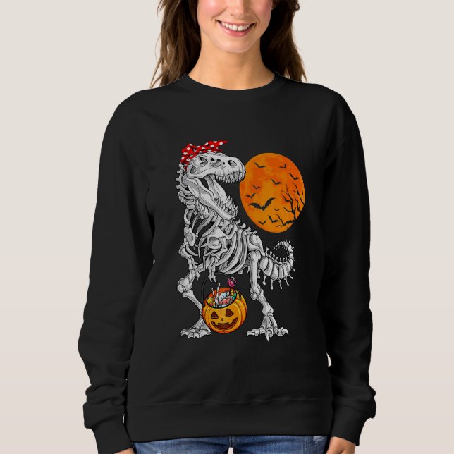 Halloween for Girl Kids Dinosaur Skeleton T Rex Sc T Shirt (Framsida)