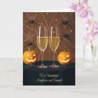 Halloween för grannar och vänner Cute Cheers Kort