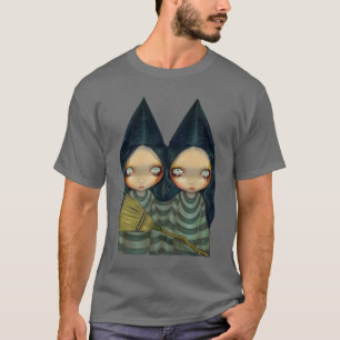 Halloween för häxa för två Witchy systrar goti Tee Shirt