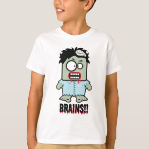 Halloween för hjärntecknadzombie skjorta tee
