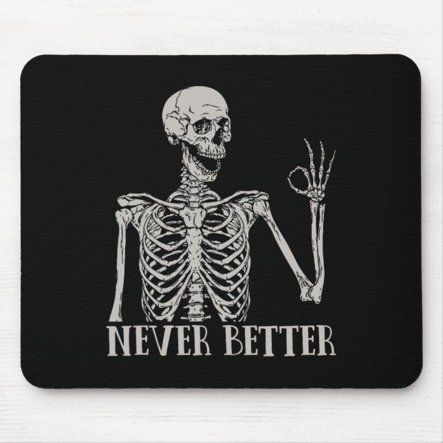 Halloween för kvinnor.. Bättre aldrig Skeleton Rol Musmatta (Framsidan)