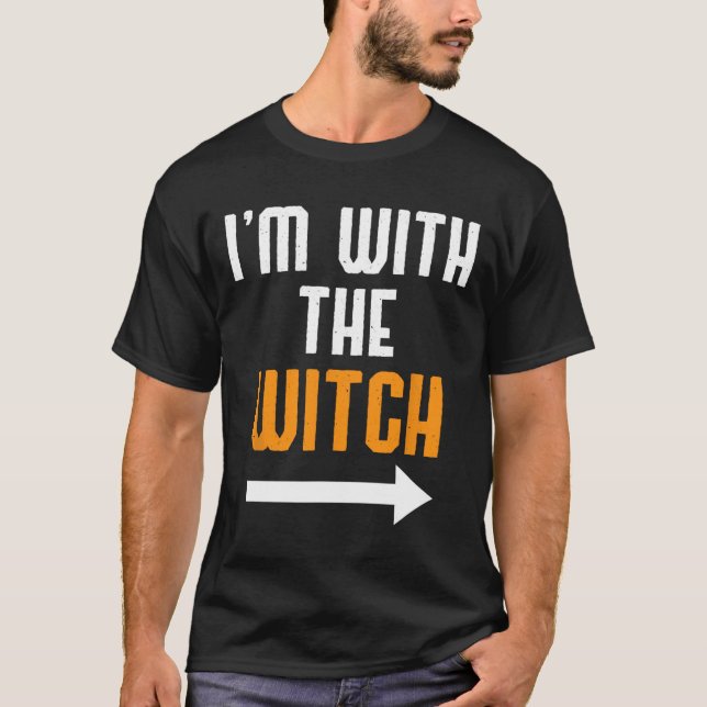 Halloween För manar jag är med Witch Roligt Hallow T Shirt (Framsida)