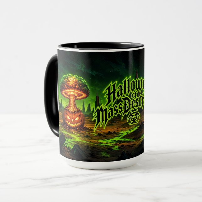 Halloween för massförstörelse Radioaktiv pumpa  Mugg (Framsida vänster)