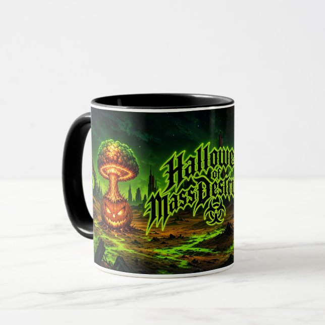 Halloween för massförstörelse Radioaktiv pumpa  Mugg (Framsida vänster)