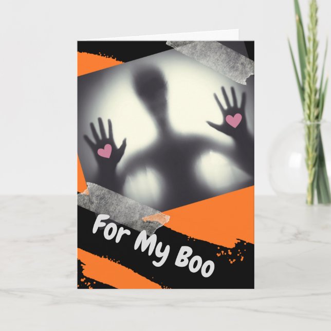 Halloween för min Boo Boykompis Kort (Framsida)