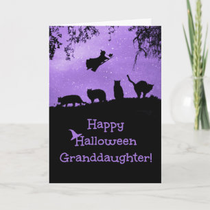 Halloween för mordotter med katter och beck kort
