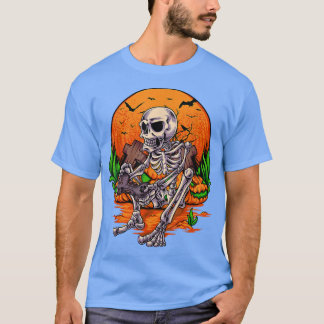 Halloween för pojkar Kids Manar Skeleton-spel T Shirt