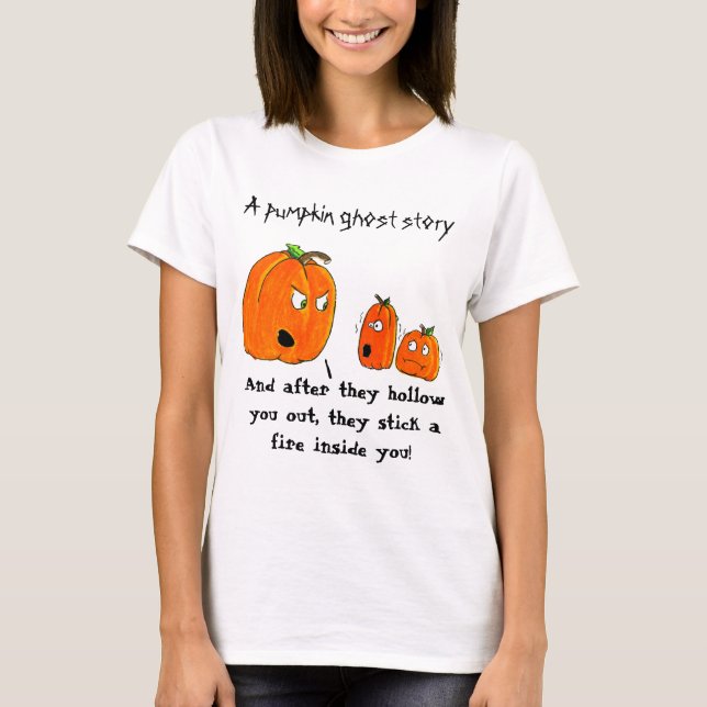 HALLOWEEN för PUMPASPÖKEBERÄTTELSE utslagsplats Tee (Framsida)