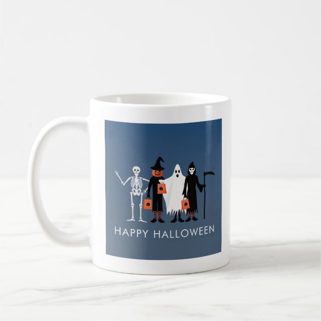 Halloween för trick or treaters kaffemugg (Vänster)