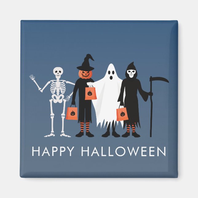 Halloween för trick or treaters magnet (Framsidan)