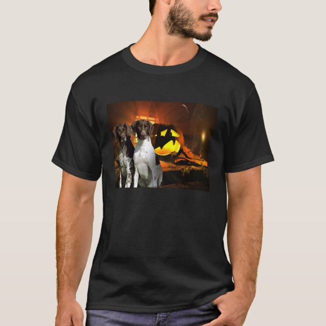 Halloween för tysk Shorthaired pekare unisex- Tee (Framsida)