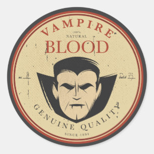 Halloween för vampyrblodvintage etikett