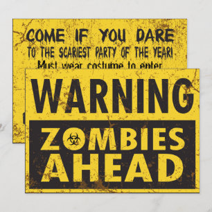 Halloween för varningsZombies framåt inbjudan