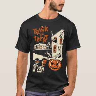 Halloween för vintagebus eller godis60-tal skjort t-shirt