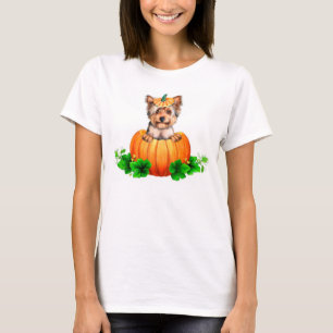 Halloween för Yorkshire Terrier jack o lantern Tee