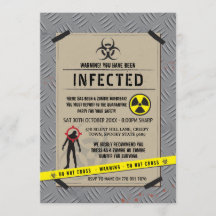 Halloween för Zombieutbrottinbjudan infekterat