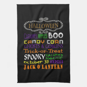 Halloween-fördrag och rättigheter kökshandduk