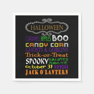Halloween-fördrag och rättigheter pappersservett