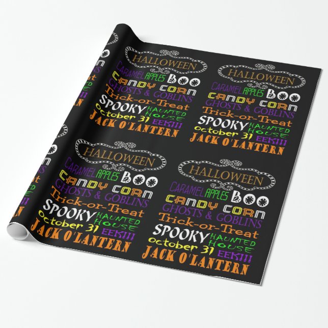 Halloween-fördrag och rättigheter presentpapper (Utrullad)