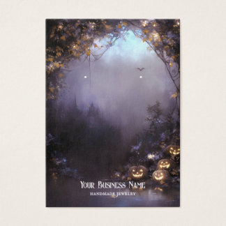 Halloween Forest Earring Visning Card Visitkort