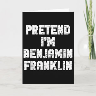 Halloween Föreställ Dig Att Jag Är Benjamin Frankl Kort