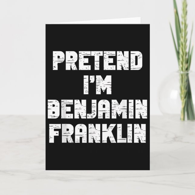 Halloween Föreställ Dig Att Jag Är Benjamin Frankl Kort (Framsida)