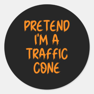 Halloween Föreställ Dig Att Jag Är En Trafikkott K Runt Klistermärke