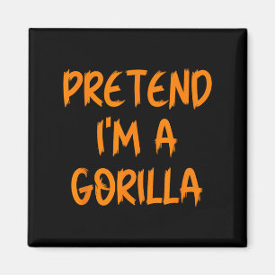 Halloween Föreställ Jag Är En Gorilla Kostym Lata Magnet