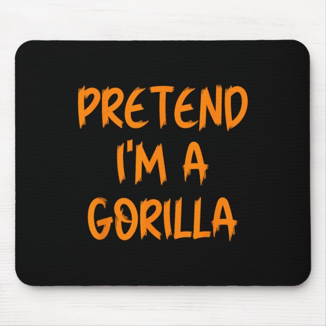 Halloween Föreställ Jag Är En Gorilla Kostym Lata  Musmatta (Framsidan)
