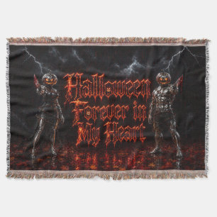 Halloween Forever I Mitt Hjärta Gotisk Pumpa Jack Filt