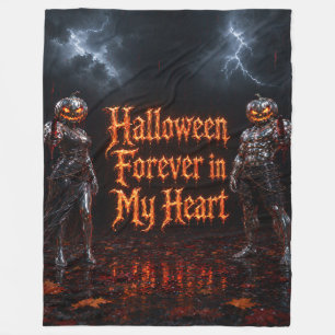 Halloween Forever I Mitt Hjärta Gotisk Pumpa Jack Fleecefilt