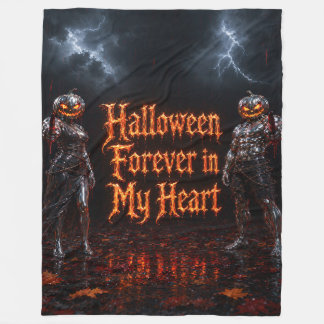 Halloween Forever I Mitt Hjärta Gotisk Pumpa Jack Fleecefilt