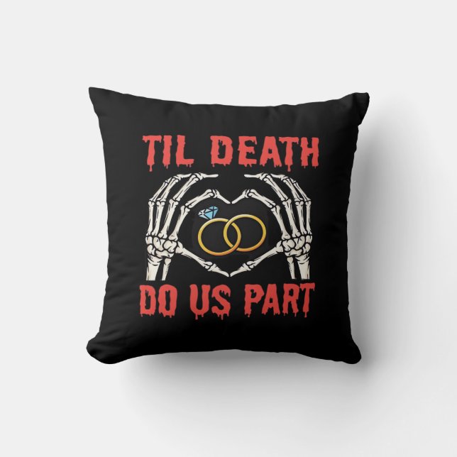 Halloween Förlovning Til Death Do US Part Kudde (Framsida)