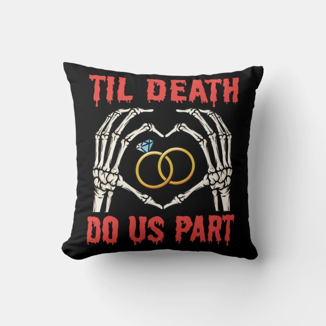 Halloween Förlovning Til Death Do US Part Kudde (Framsida)