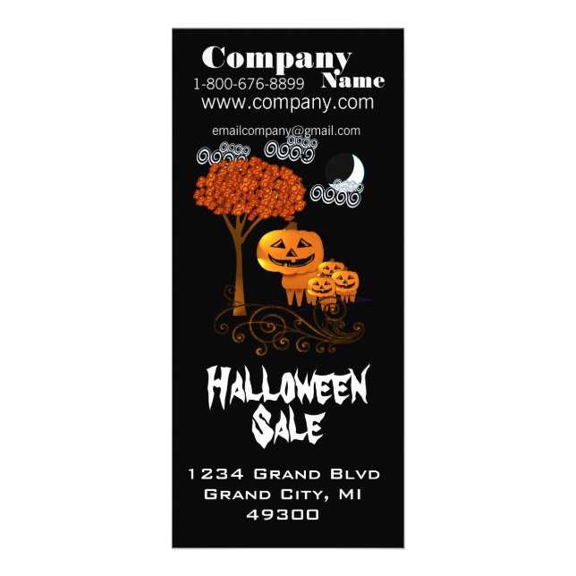 Halloween-försäljningskort Reklamkort (Framsidan)