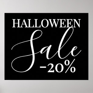 Halloween-försäljningsskylt, 20 % rabatt på detalj poster