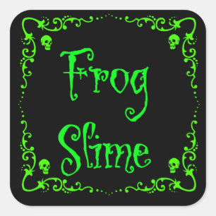 Halloween-förslutningsämnen grovt slime fyrkantigt klistermärke