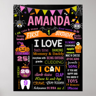 Halloween Första födelsedag: Tunga flicka Poster