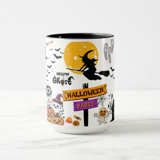 Halloween Förtrollande Nätter Häxlik Svart Katt Pu Mugg